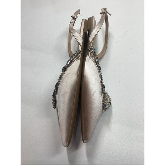 Jewel Badgley Mischka  camden pointed toe slingback flatsin rose gold - Picture 8 of 13